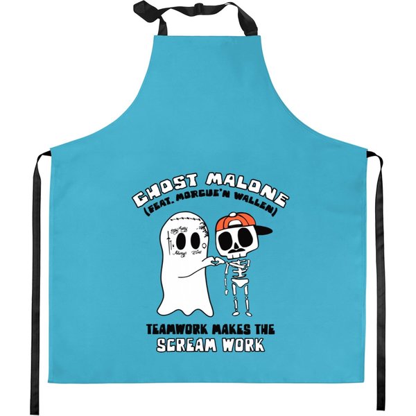 Post Malone Halloween Kitchen Aprons, Ghost Malone, Wallen Western Kitchen Aprons, Halloween Gift-image