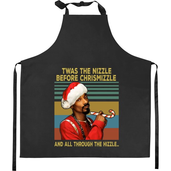 Twas The Nizzle Ugly Jumper Sweater Snoop Doggy Dogg Christmas Kitchen Aprons-image
