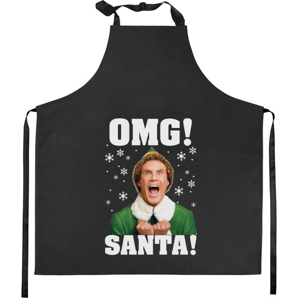Omg Santa Buddy Elf Christmas Kitchen Aprons-image