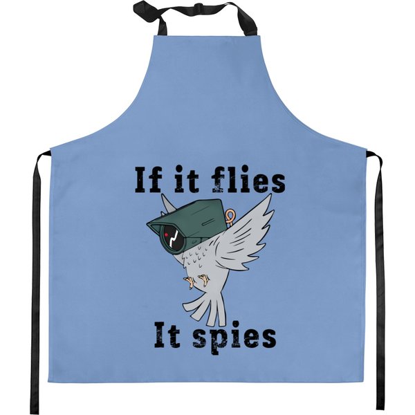 Birds Arent Real When It Flies It Spies Kitchen Aprons-image
