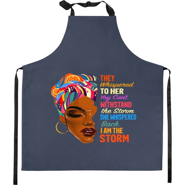 I Am The Storm - African American Melanin Black Afro Queen Pullover Kitchen Aprons