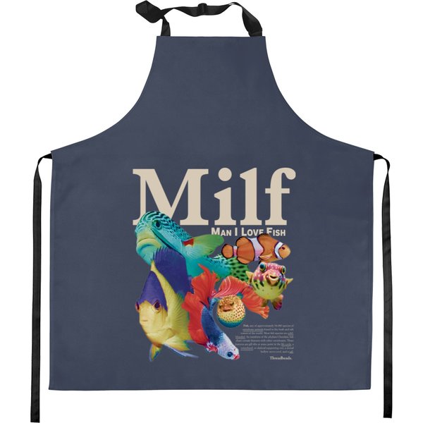 Man I Love Fish Kitchen Aprons-image