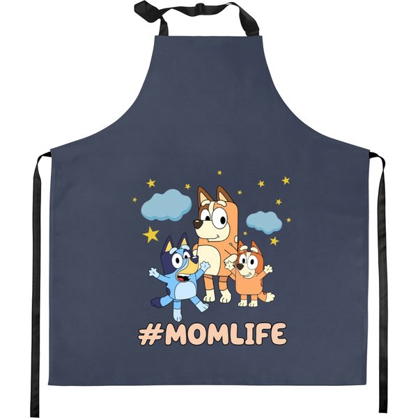 Mom Life Kitchen Aprons Featuring Blueydad & Family-image