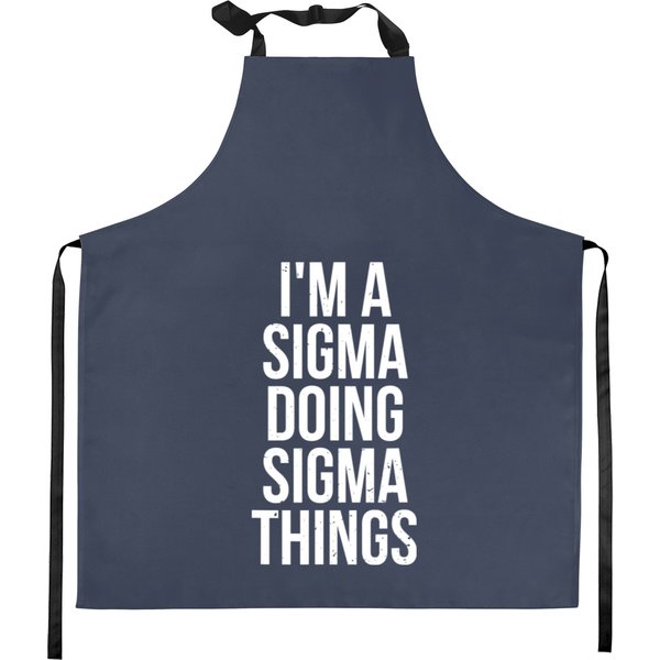 Funny Sigma Male Kitchen Apron - I Do Sigma Things-image