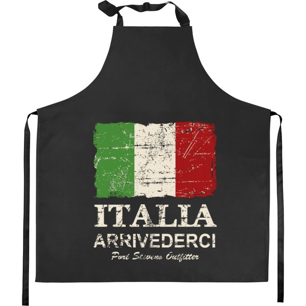 Italy Flag - Vintage Look Kitchen Aprons-image