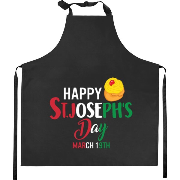 Happy St Joseph's Day Jesus Sfingi Zeppole Christ Kitchen Aprons-image