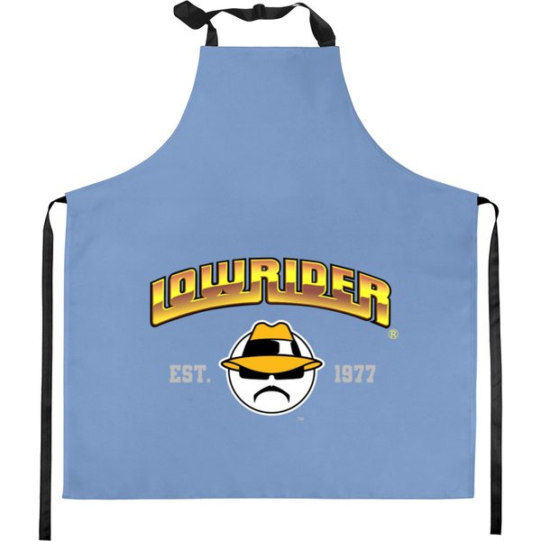 Lowrider Logo Men's Black Kitchen Aprons Clothing Kitchen Aprons-image