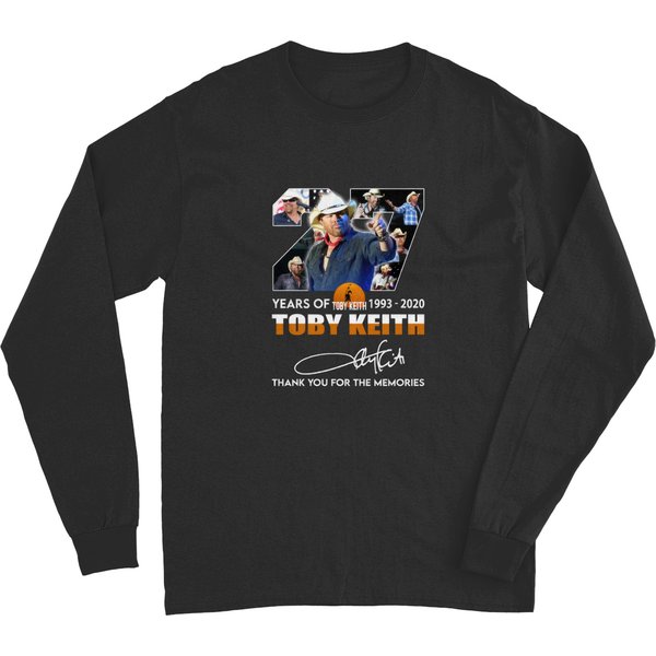Toby Keith 1993-2020 Toby Keith Thank You The Memories T-Shirt Long Sleeves-image