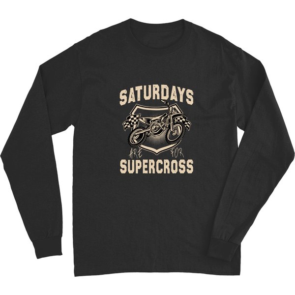 Supercross Motocross Lovers Moto Racing Saturdays Are For Supercross Long Sleeves-image