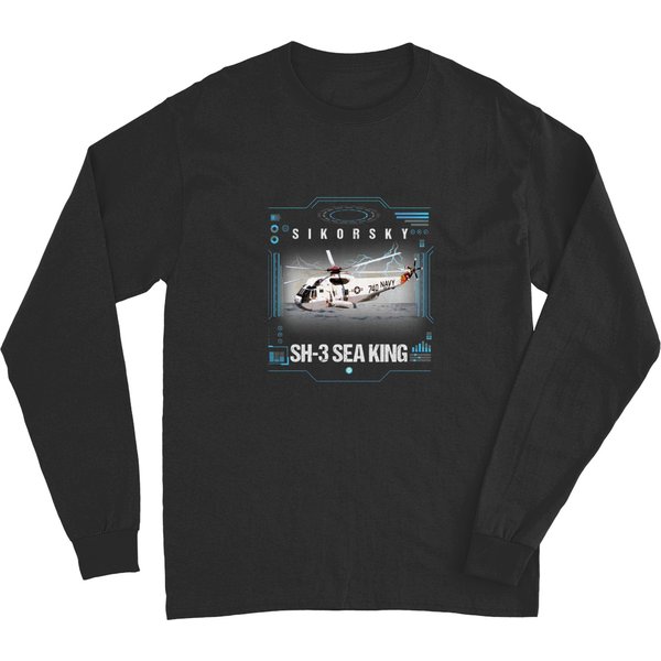 Sh3 Sea King Helicopter Crew Gift Long Sleeves-image