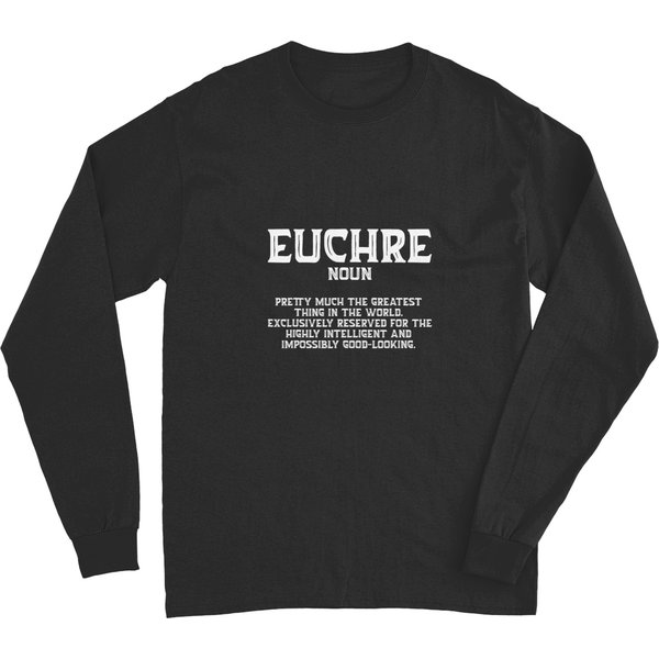 Euchre Card Game Player Euchre Gamers Funny Partner T Long Sleeves-image