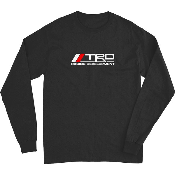 White Trd Toyota Racing Development Logo Long Sleeves-image