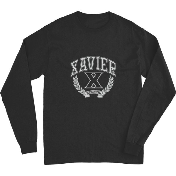 Xavier Musketeers Victory Vintages Navy Swea Long Sleeves-image