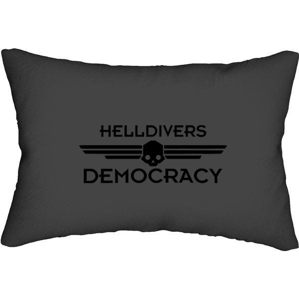 Democracy Divers Black Color Lumbar Pillows