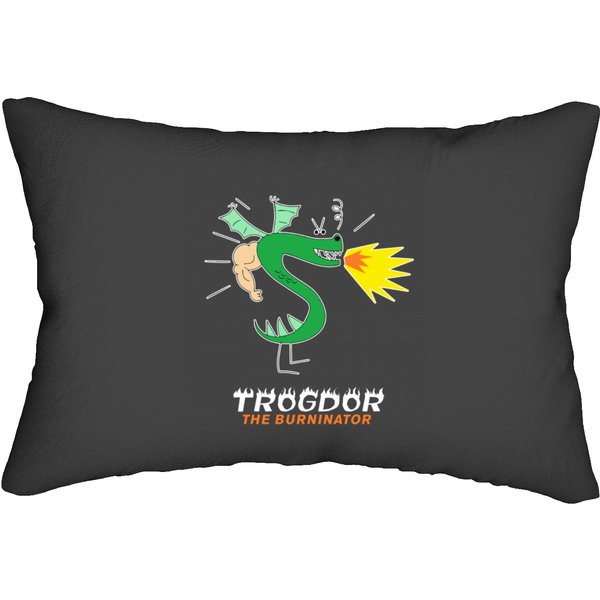 Trogdor The Burninator Dragon Lumbar Pillows-image