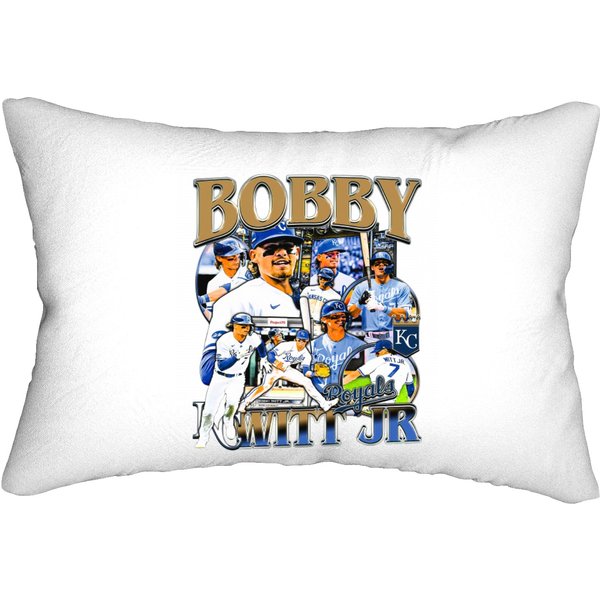 Vintage 90S Graphic Style Bobby Witt Jr Lumbar Pillows - Bobby Witt Vintage Lumbar Pillows-image
