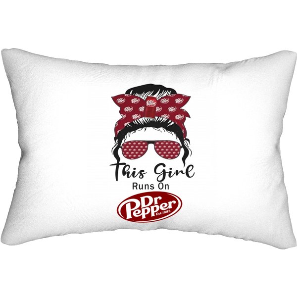 This Girl Runs On Dr. Pepper Lumbar Pillows-image