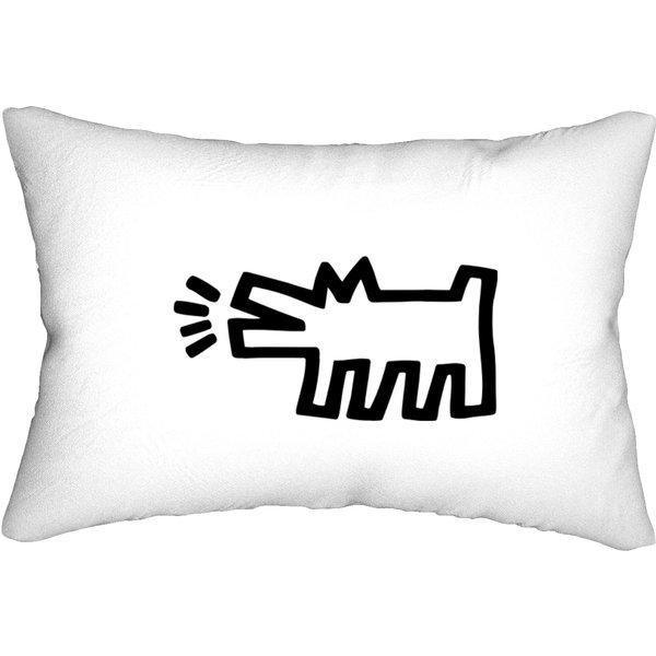 Keith Haring White Crocodile Lumbar Pillows-image