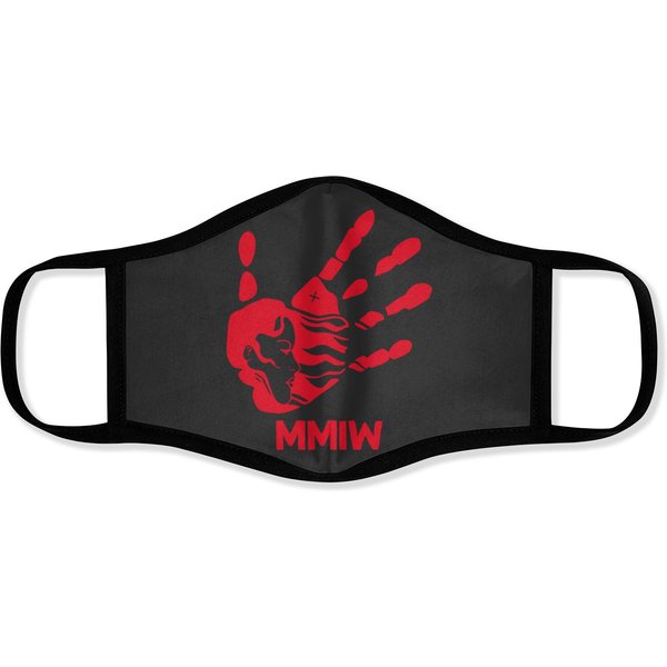 Hand Red Mmiw New 2021 Face Masks, Bella Canvas 3001 Face Masks-image