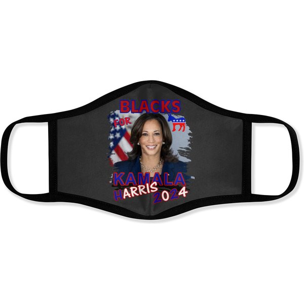 Kamala Harris 2024 , Blacks For Kamala Harris 2024 White Face Masks-image