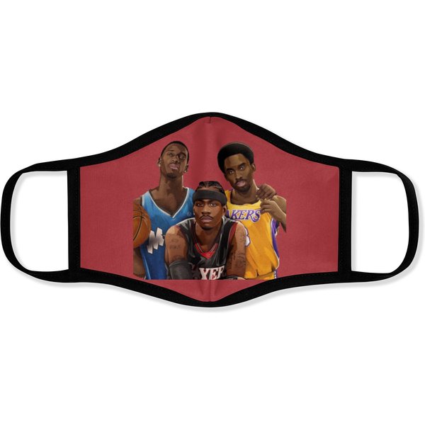 Allen Iverson X Kobee Bryant X Tracy Mcgrady Oil Painting Tshirt Face Masks-image