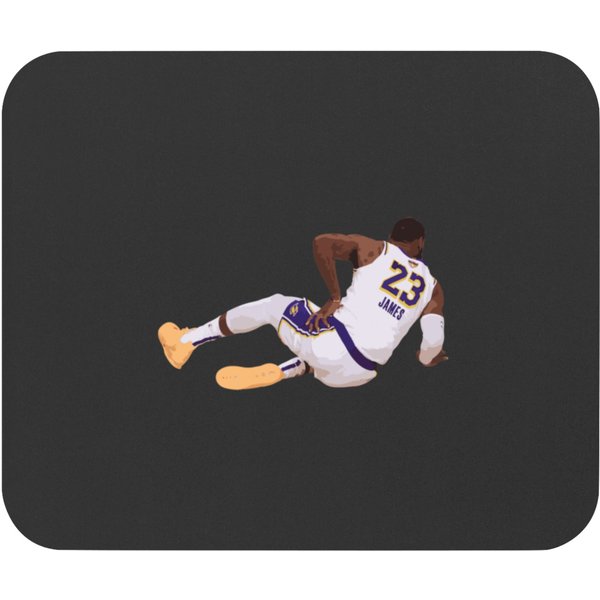 Lebron James Injury Lying On The Floor Mouse Pads