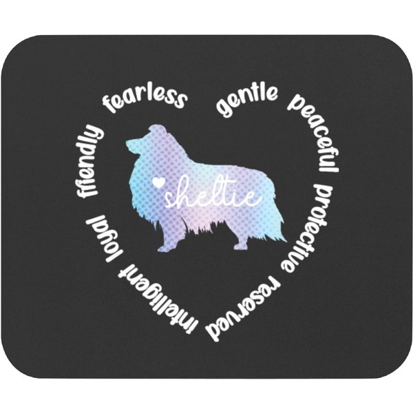 Dog Shetland Sheltie Dog Heart Sheltie Mom Shetland Sheepdog Dad Mouse Pads-image