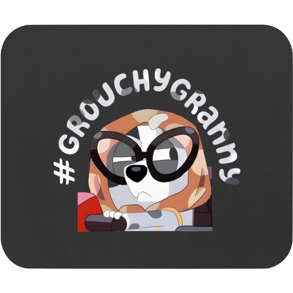 Blueydad Grouchy Granny Mouse Pads, Muffin Grouchy Granny Mouse Pads