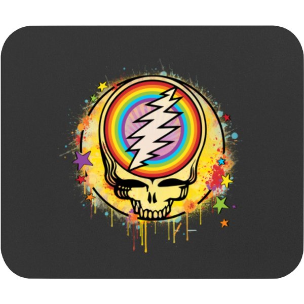 Grateful Colorful Dead Skull Mouse Pads-image