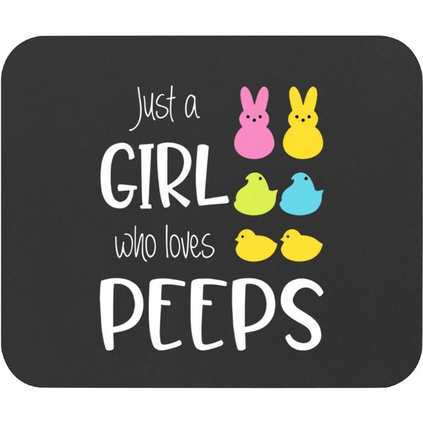 Just A Girl Who Loves Peeps Marshmallows Lovers Mouse Pads-image