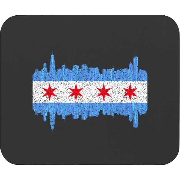 Little Chicago Mouse Pad - Chicago City Flag Vintage