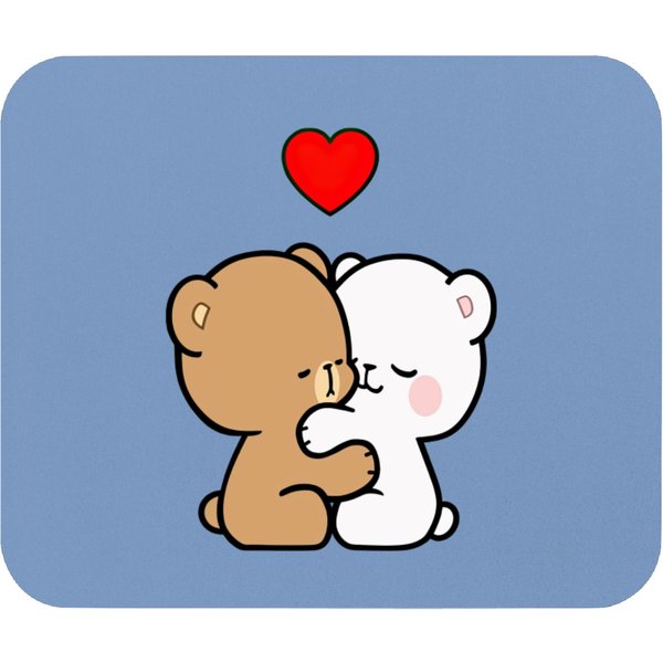 Milk Mocha Bear Two Hearts Beat As One Mouse Pads-image