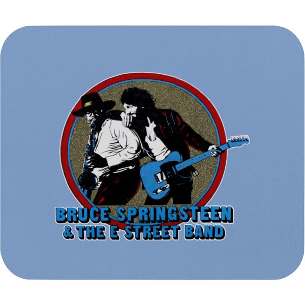 Vintage1981 Bruce Springsteen Tour Mouse Pads E Street Band 80s Usa S-5xl Black Mouse Pads