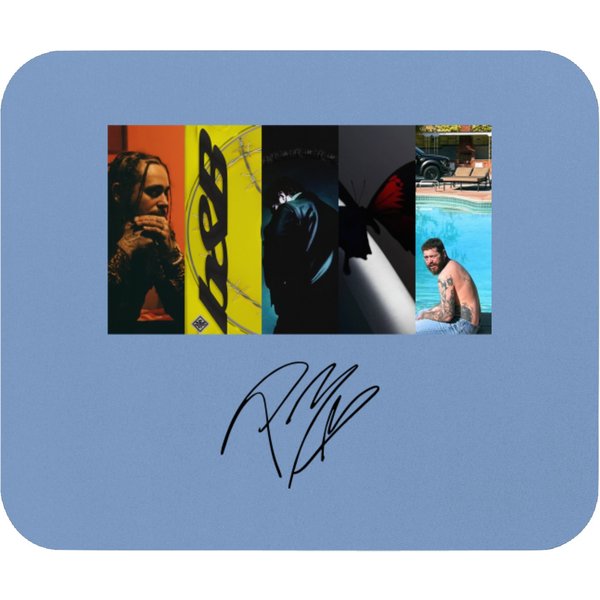 Post Malone Album Mouse Pads, Post Malone Rap Music Merch Mouse Pads-image