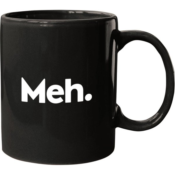 Meh Typography Design Mugs