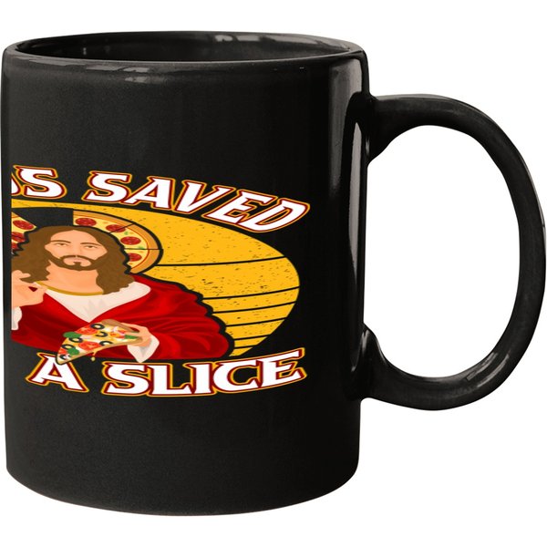 Jesus Saved You A Slice Of Pizza Cold Spider Mugs-image