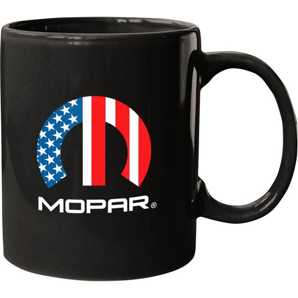 Mopar American Flag White Logo T Mugs-image