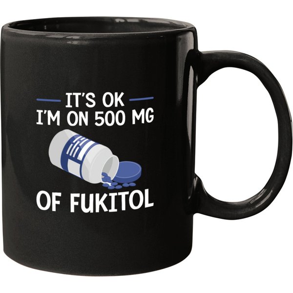 500mg Of Fukitol Stress Relief Joke Mugs