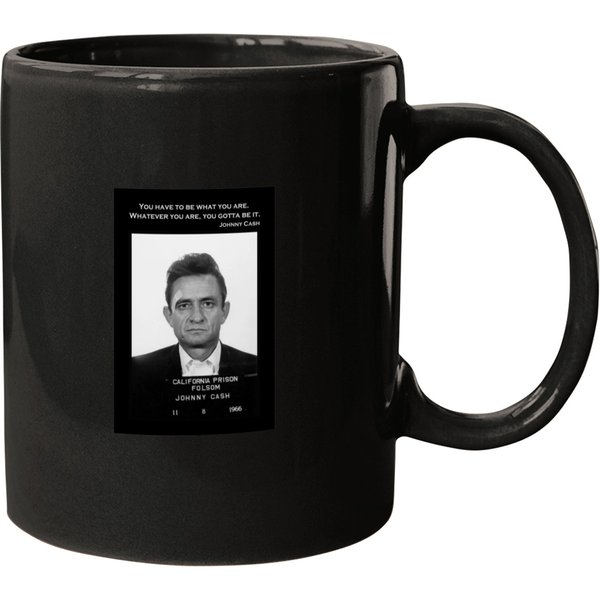 Johnny Cash Mugshot - Johnny Cash Mugshot - Sticker Mugs