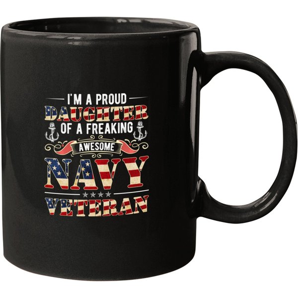 I'M A Proud Daughter Of A Navy Veteran - Navy Veteran - Mugs-image