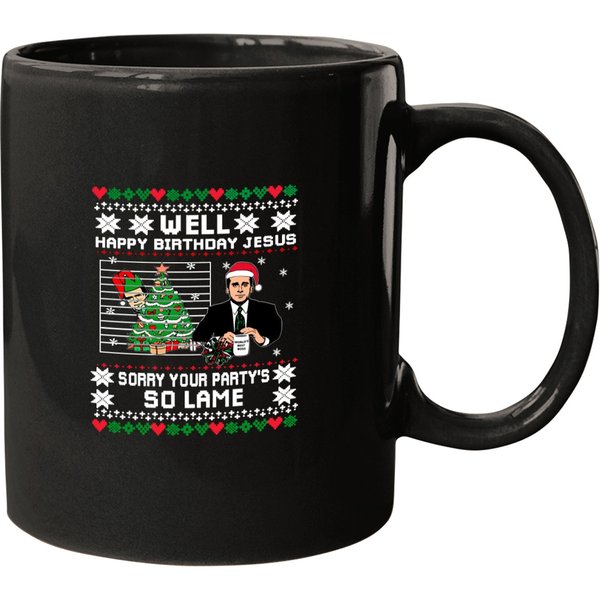 The Office Jesus Ugly Sweater Michael Scott Christmas Sweater Mugs-image
