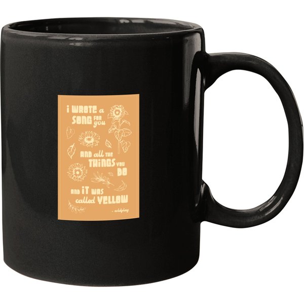 Yellow Lyrics Premium Scoop Mugs-image