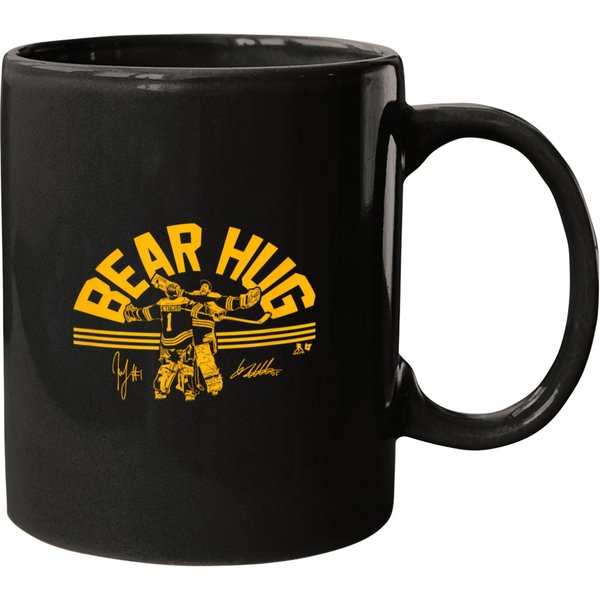 Linus Ullmark Jeremy Swayman Goalie Hug Boston Hockey T Mugs