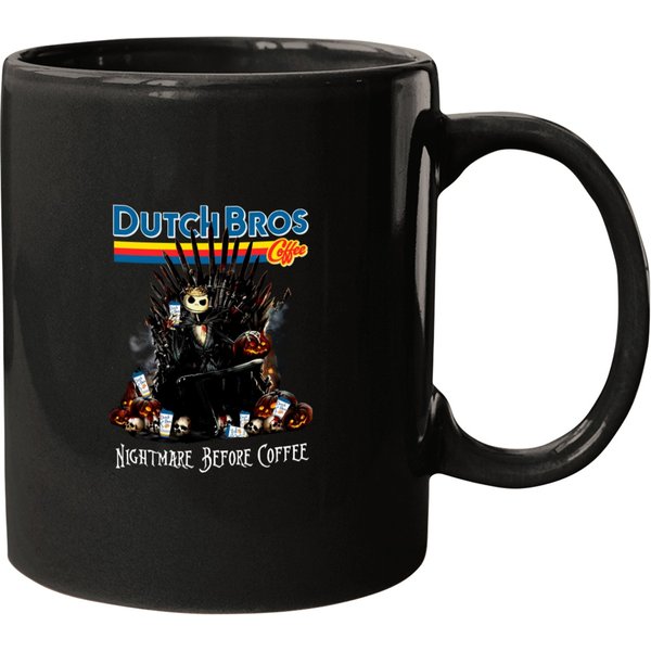 Dutch Bross Coffeee The King Jack Skel-Ling-Ton Night-Mar-E Before Coffee Halloween. Mugs-image