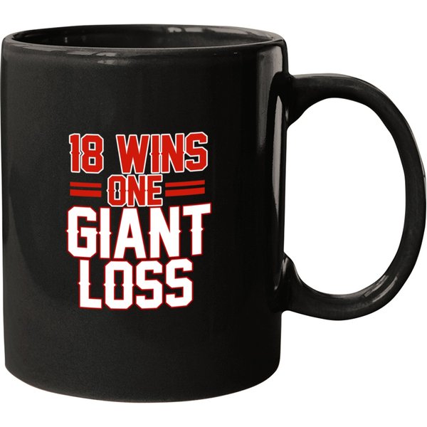18 Wins 1 Giant Loss New York Football Mugs