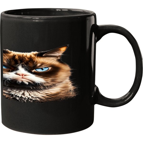 Grumpy Face Funny Cat Graphic For Men Women Boys Girls T Mugs-image
