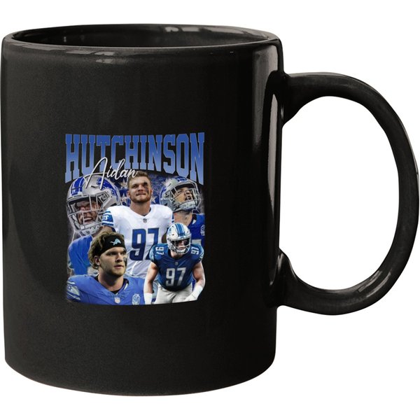 Aidan Hutchinson Vintage 90s Mugs, Aidan Hutchinson Graphic Mugs, Football Mugs