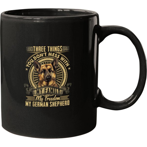German Shepherd Mugs Three Things You Dont Mess Mugs-image