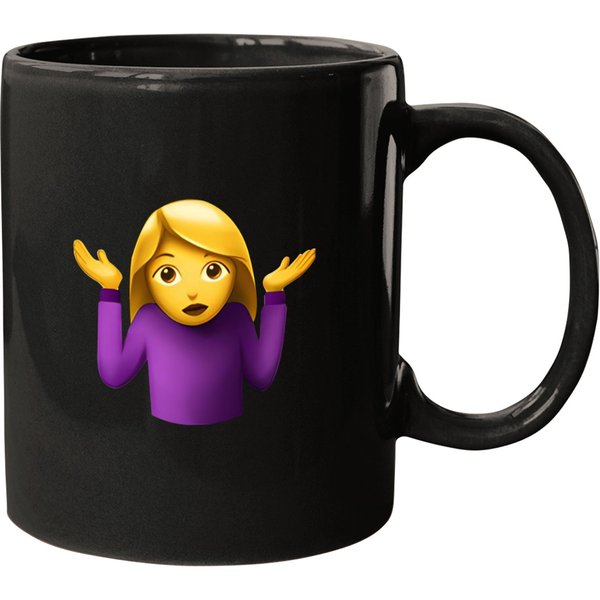 Woman Shrugging Emoji Mugs