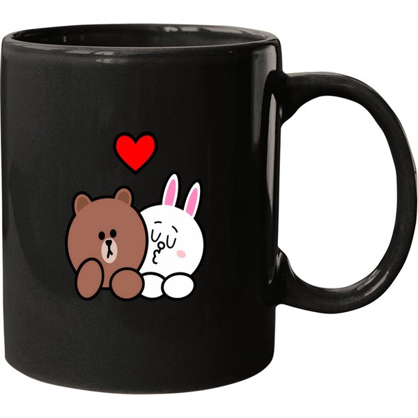 Brown Bear And Cony In Love Mugs-image